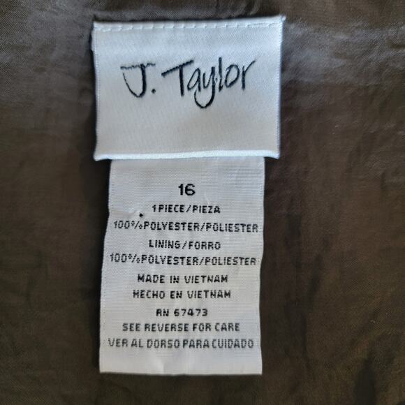 J. Taylor 16 Brown Sequin Snakeskin Sheath Dress Cocktail Party Glam Sparkle ✨ - Picture 3 of 15